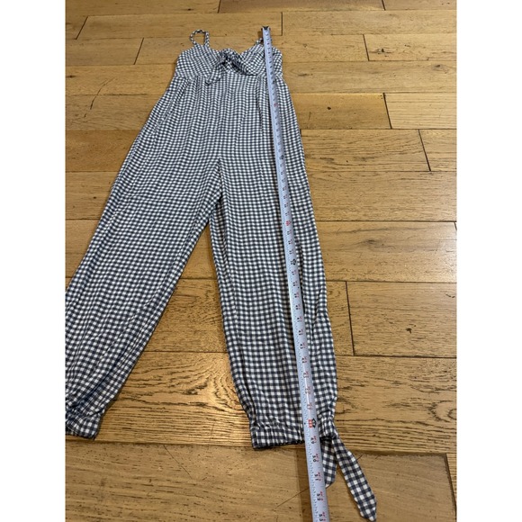 Gianni Bini Gingham Jumpsuit XS Tie Strap‎ Sleeveless Casual Romper - Picture 8 of 8